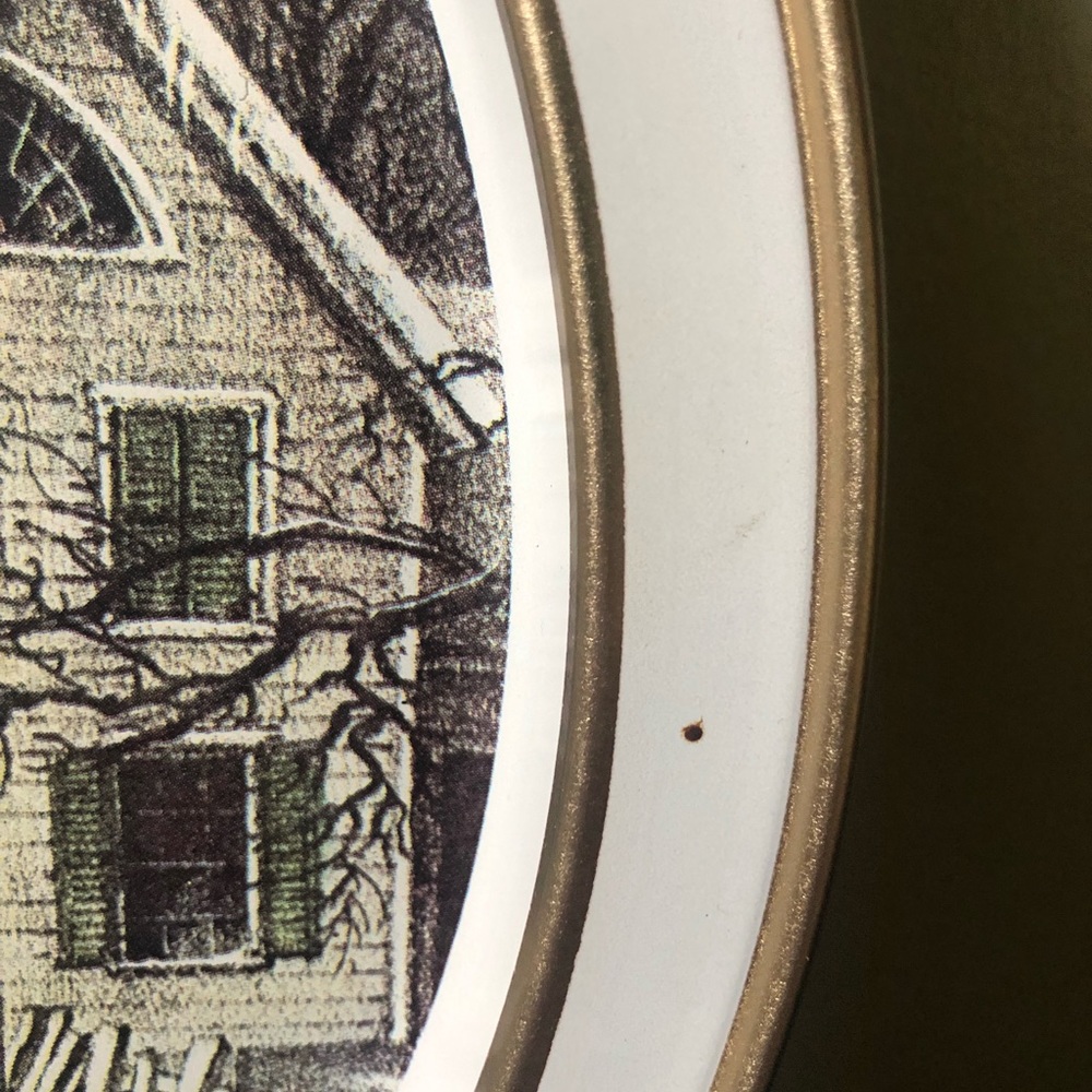 Vintage Currier and Ives Metal Tray - The American Homestead Winter - Picture 2 of 4